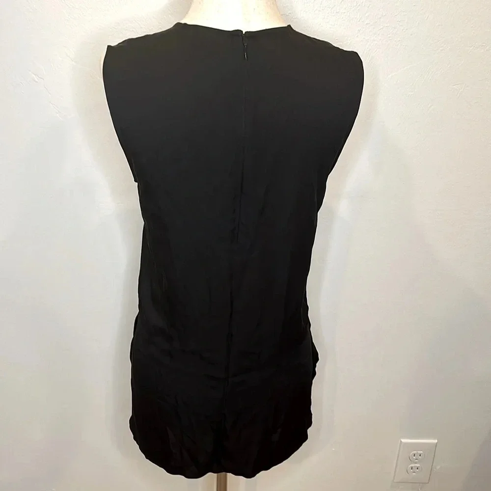 THEORY 100% SILK PEPLUM TOP